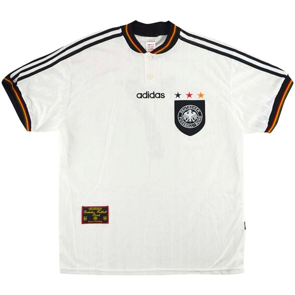 Camiseta Alemania Primera equipo Retro 1996 Blanco